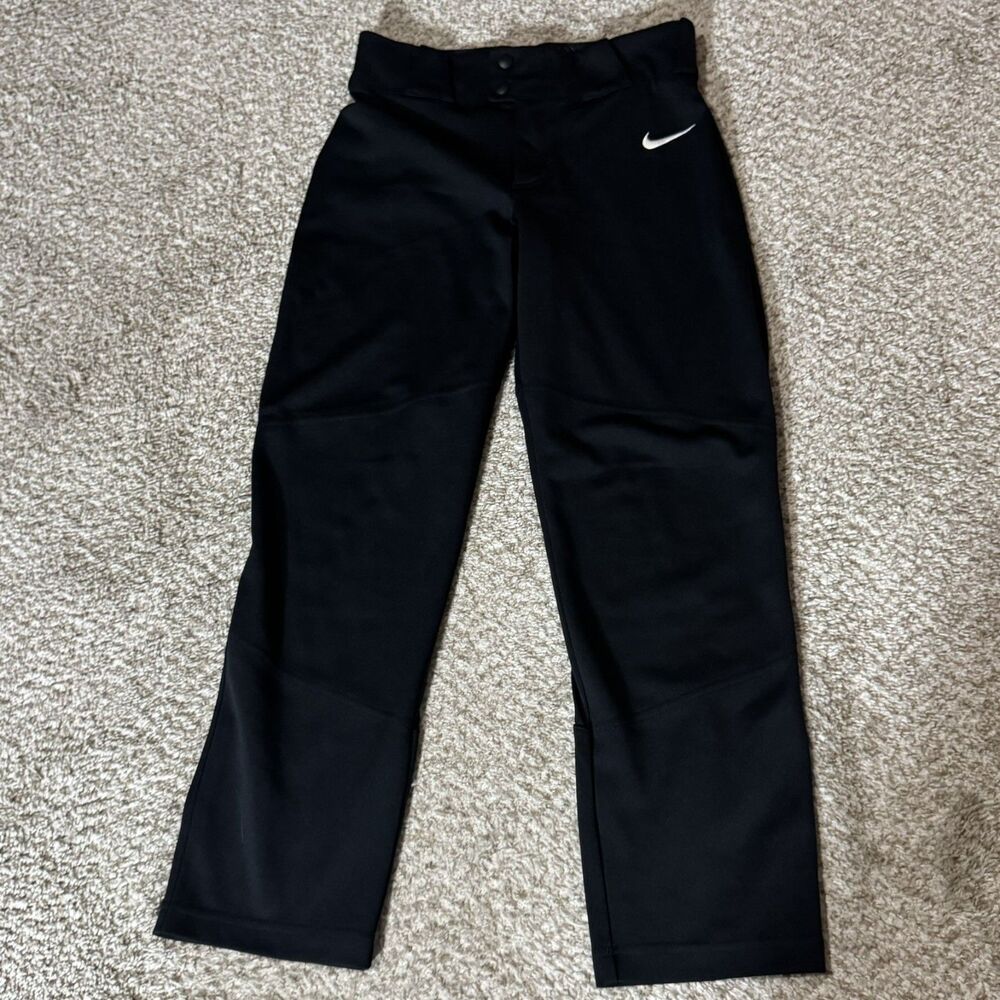 Nike Vapor Select Baseball Pants Boys L Black Youth Athletic Baseball Softball